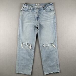 Abercrombie Fitch Jeans Women’s 36x30 31/12r Blue Denim The Baggy Low Rise